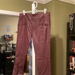 Free people genuine leather pants